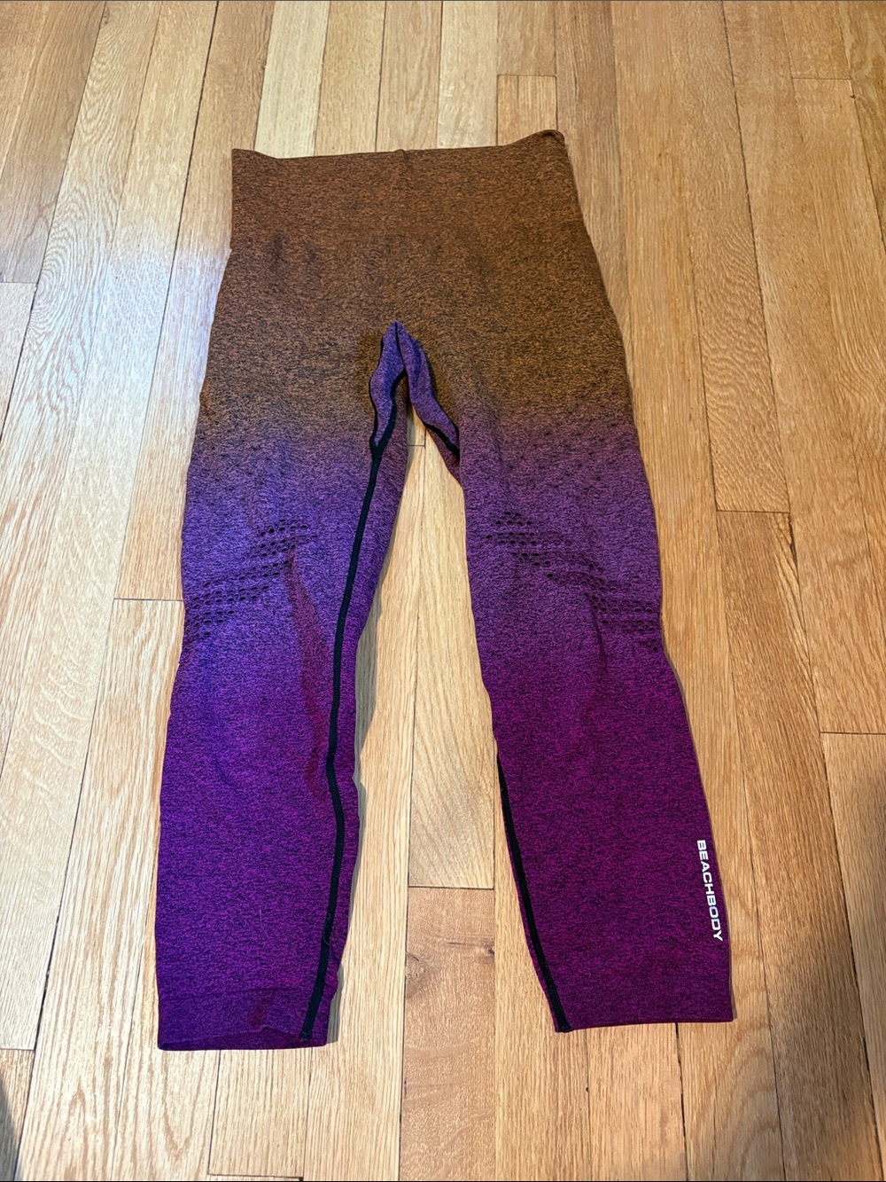 Beachbody Orange to Purple Ombre Seamless Leggings